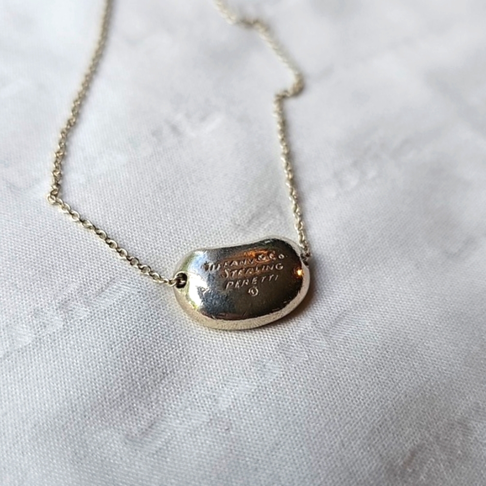 Tiffany & Co. 925 Silver Bean Necklace